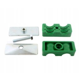 Pilnas dvigubas spaustuko laikiklis vamzdžiams ir žarnoms