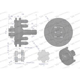 Išorinio veleno frikcinė sankaba 750nm 1 3 8 z6 w