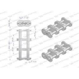 Pramoninė grandinės spyna z20ah 3 ansi a 100h