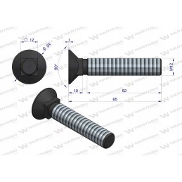 Varžtų komplektas plius m12x65 mm klasė 10 9 warynski 25x