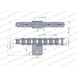Grandinė c08b r1 1 2 serbentų kombainas 69 lop