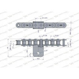 Grandinė c08b r1 1 2 serbentų kombainas 69 lop