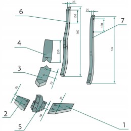 Pjovimo laikiklio Unia 1738050030 keitimas