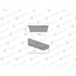 Claas Deutz 6204313 Teger kieto diržo trapecinis diržas