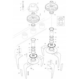 Amazone dantų fiksavimo kaištis 16x65x55 Nr.dk032