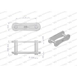 Grandininė spyna 2050 210a Warynski