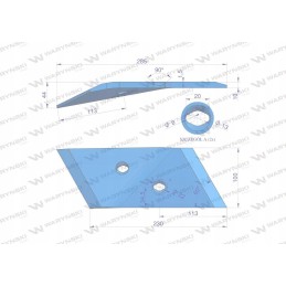 Kaltas, apverčiamas plūgo dangtis, kairysis, taikomas