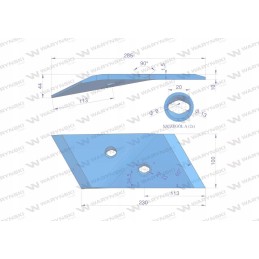 Kaltas, apverčiamas plūgo dangtis, kairysis, taikomas