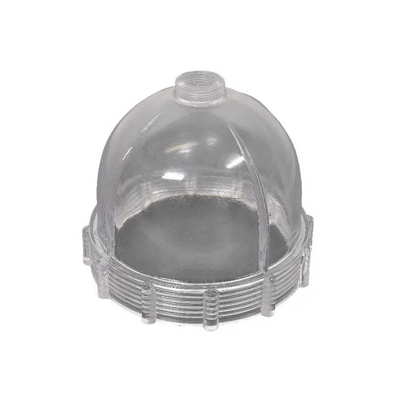 Stiklinis sifono korpusas atskirai nuo vidinių jungčių