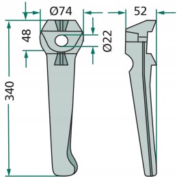 Dešinysis akėčių dantis