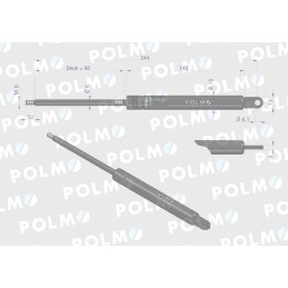 Galinio lango pavara l 243 5mm john deere polmo