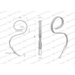 Spyruoklinis dantis motogeneriniam naudojimui