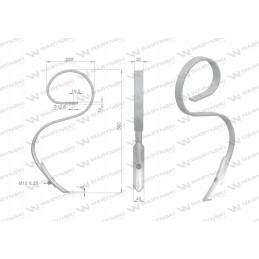 Spyruoklinis dantis motogeneriniam naudojimui