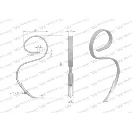 Spyruoklinis dantis motogeneriniam naudojimui