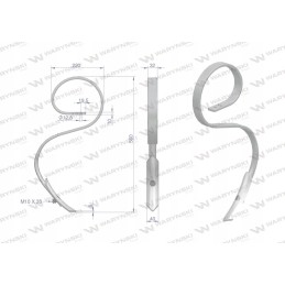 Spyruoklinis dantis motogeneriniam naudojimui