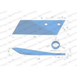 Apverčiamas plūgo kaltas, dešinysis Warynski overum