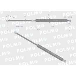 Priekinio galinio lango pavara 570mm korpusas nh polmo