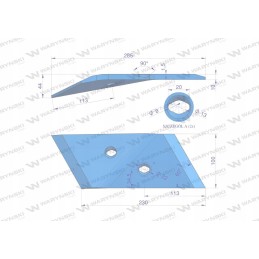 Apverčiamas plūgo kaltas, kairysis Warynski overum