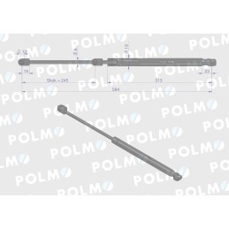 Galinio lango pavara l max 584mm Steyr Polmo