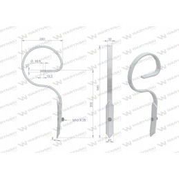 Tiesus spyruoklinis dantis 500 mm motogeneric