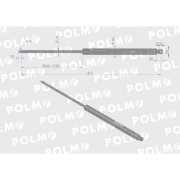 Priekinio stiklo pavara l max 415mm Fendt Polmo