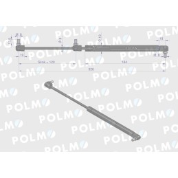 Durų pavara l max 326mm Steyr Polmo