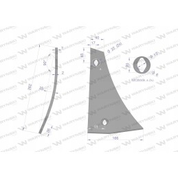Dešinysis purvo kambario prieplauka, 2 skylės, XL overum Warynski