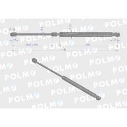 Priekinio stiklo pavara l max 485mm Steyr Polmo