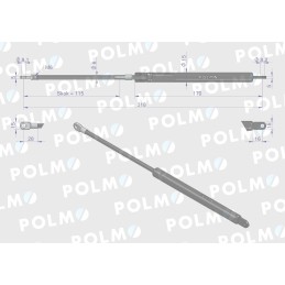 Durų pavara l max 318mm massey ferguson polmo