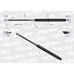Durų pavara l max 245mm al110629p john deere