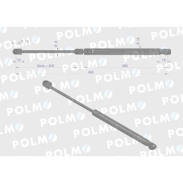 Priekinio stiklo pavara 490mm korpusas Steyr Polmo