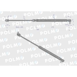 Priekinio stiklo pavara 500mm Fendt Polmo