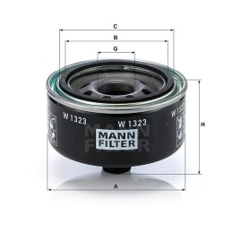 W 1323 MANN-FILTER alyvos filtras VW LT97-