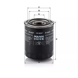 923/7 MANN-FILTER alyvos filtras