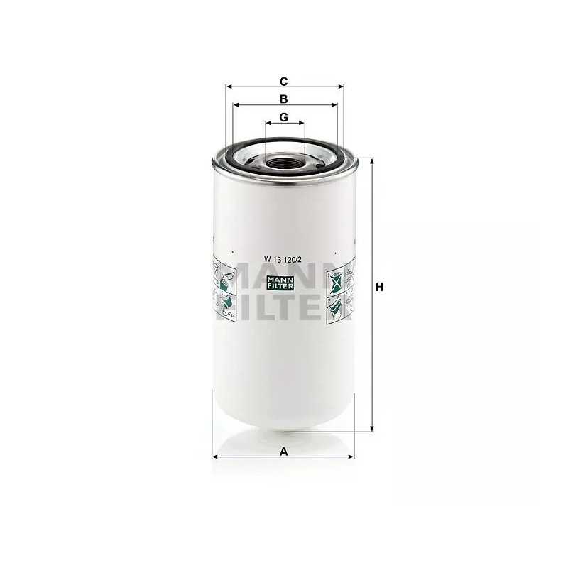 W 13120/2 MANN-FILTER ALYVOS FILTRAS DAF 75-SER -98,85-SER -98