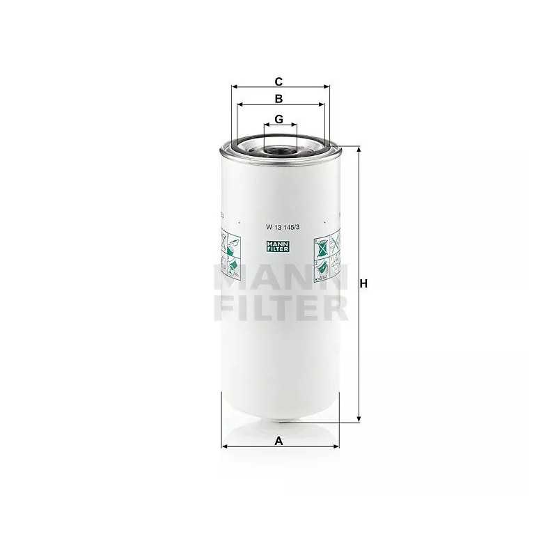 W 13145/3 MANN-FILTER DAF alyvos filtras