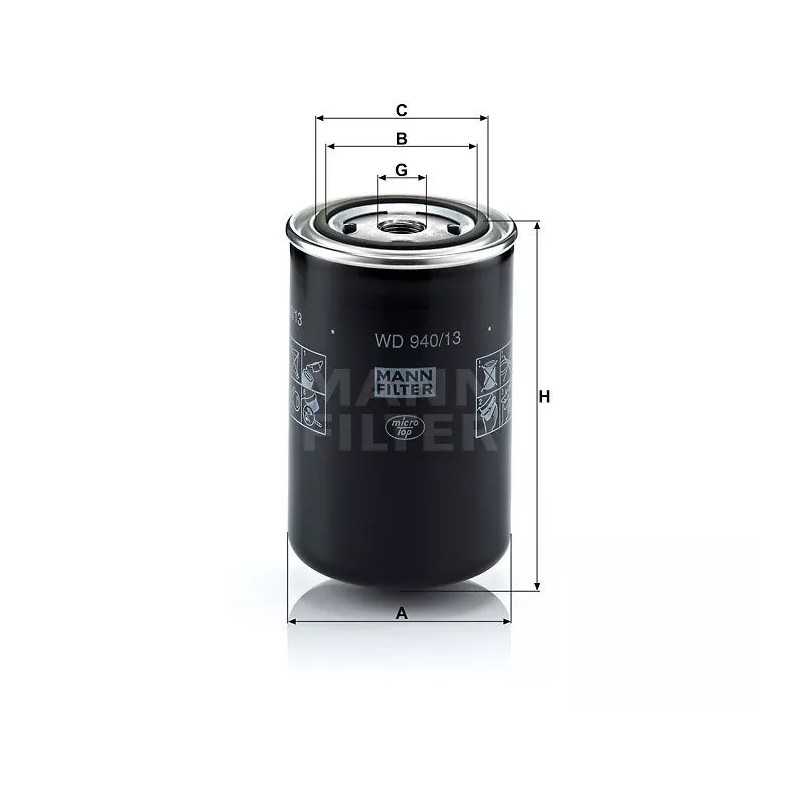 WD 940/13 MANN-FILTER alyvos filtras