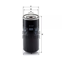 1170/7 MANN-FILTER ALYVOS FILTRAS IVECO EUROSTAR, EUROTECH