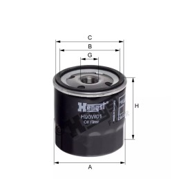 H90W01 Hengst alyvos filtras