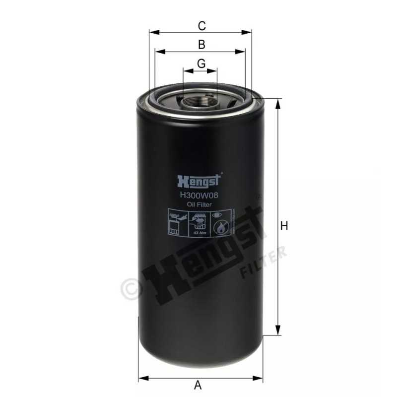 H300W08 Hengst alyvos filtras