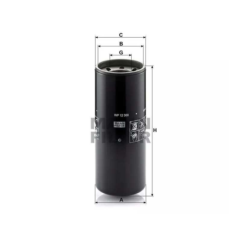 WP 12300 MANN-FILTER alyvos filtro korpusas, MF, JOHN DEERE.
