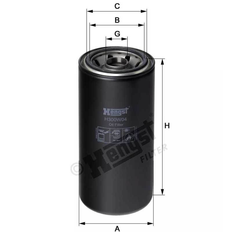 H300W04 Hengst alyvos filtras