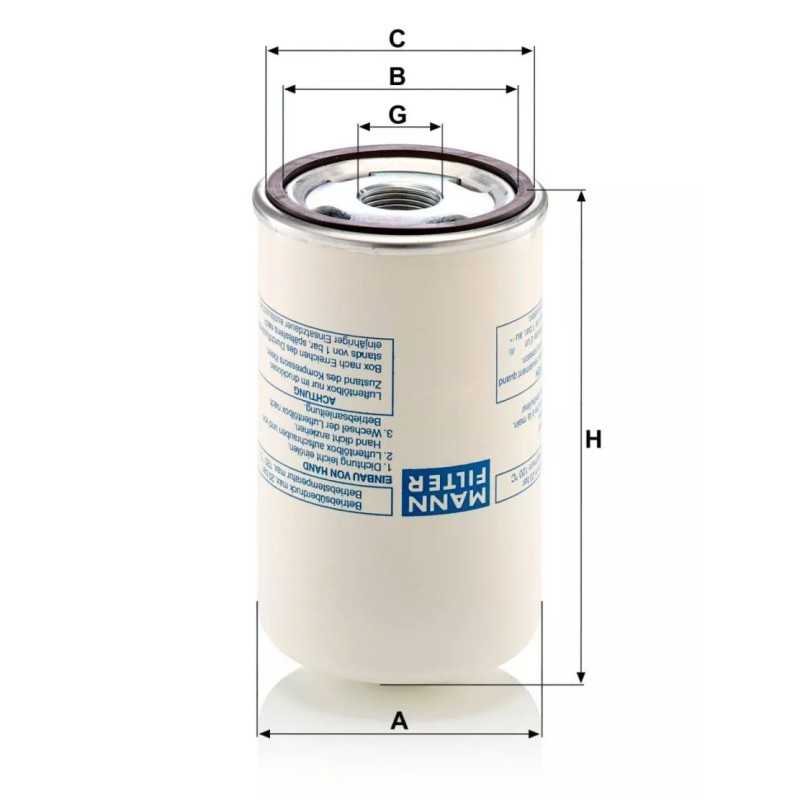 LB 719/2 MANN filtras SP kompresoriams, alyvos separatorius