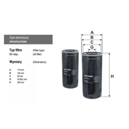 OP 692/1-2x FILTRON alyvos filtras