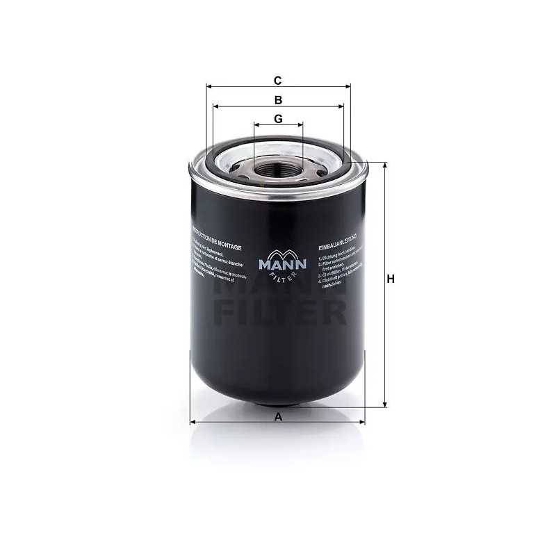 W 1374/5 MANN-FILTER alyvos filtras