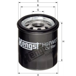 H97W07 Hengst alyvos filtras