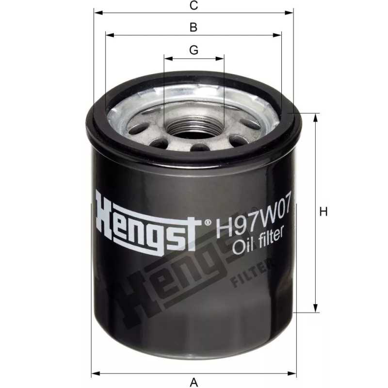 H97W07 Hengst alyvos filtras