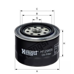 H12W05 Hengst alyvos filtras