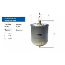 ARBA 745/3 FILTRON alyvos filtras