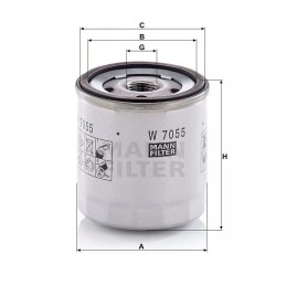 W7055 MANN alyvos filtras